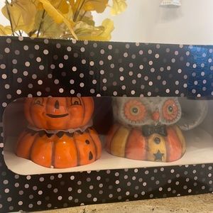 Johanna Parker Halloween Sugar and Creamer Set New in box